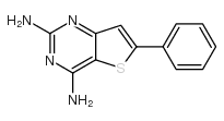 2,4-二氨基-6-苯基噻吩并[3,2-d]嘧啶结构式