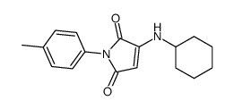 3-(cyclohexylamino)-1-(4-methylphenyl)pyrrole-2,5-dione结构式