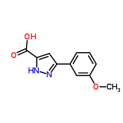 5-(3-甲氧基苯基)-1h-吡唑-3-羧酸结构式