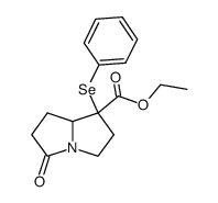6-ethoxycarbonyl-6-phenylseleno-1-azabicyclo<3.3.0>octan-2-one Structure