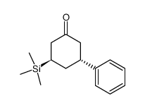 trans-3-phenyl-5-(trimethylsilyl)-cyclohexanone Structure