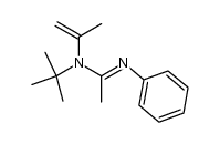 (E)-N-(tert-butyl)-N'-phenyl-N-(prop-1-en-2-yl)acetimidamide结构式