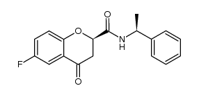 (2R)-6-fluoro-3,4-dihydro-4-oxo-N-((S)-1-phenylethyl)-2H-1-benzopyran-2-carboxamide结构式