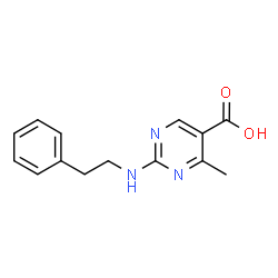 4-Methyl-2-[(2-phenylethyl)amino]pyrimidine-5-carboxylic acid Structure