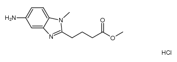 4-(5-amino-1-methyl-1H-benzoimidazol-2-yl)butyric acid methyl ester hydrochloride结构式