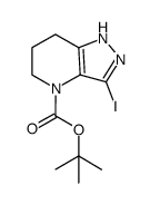 3-Iodo-1,5,6,7-tetrahydro-pyrazolo[4,3-b]pyridine-4-carboxylicacidtert-butylester Structure