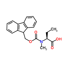 Fmoc-N-甲基-2-氨基丁酸结构式