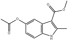 5-乙酰氧基-2-甲基-1H-吲哚-3-羧酸甲酯结构式