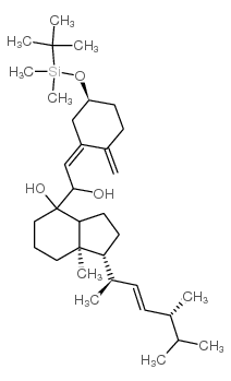 (3β,5Z,7R,8α,22E)-3S-tert-Butyldimethylsilyl-9,10-secoergosta-5,10(19),22-triene-7,8-diol结构式