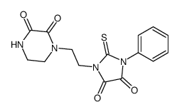 1-[2-(4,5-dioxo-3-phenyl-2-sulfanylideneimidazolidin-1-yl)ethyl]piperazine-2,3-dione Structure