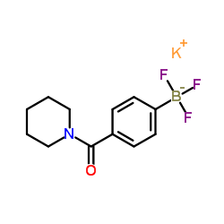 Potassium trifluoro[4-(piperidine-1-carbonyl)phenyl]boranuide Structure