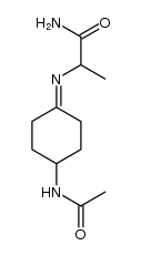2-((4-acetamidocyclohexylidene)amino)propanamide结构式