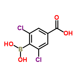3,5-Dichloro-4-(dihydroxyboryl)benzoic acid Structure