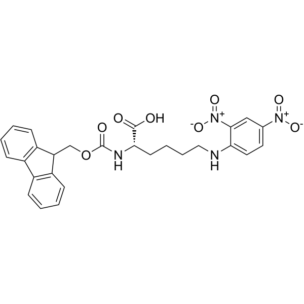 N-芴甲氧羰基-N’-2,4-二硝基苯基-L-赖氨酸结构式