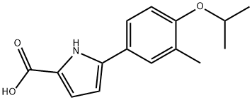 5-(4-Isopropoxy-3-methylphenyl)-1H-pyrrole-2-carboxylic acid Structure
