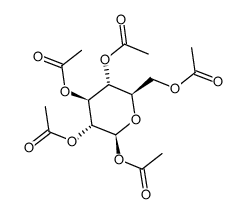 1,2,3,4,6-O-五乙酰基-BETA-D-吡喃葡萄糖结构式