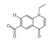7-chloro-1-ethyl-6-nitroquinolin-4-one结构式