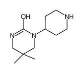 5,5-dimethyl-1-piperidin-4-yl-1,3-diazinan-2-one结构式
