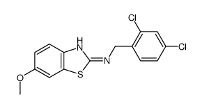 N-(2,4-二氯苄基)-6-甲氧基-1,3-苯并噻唑-2-胺结构式
