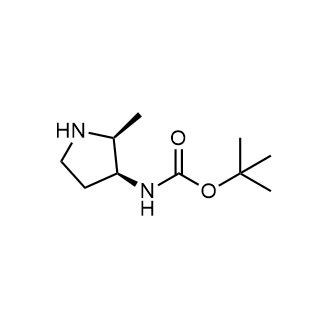 ((2S,3S)-2-甲基吡咯烷-3-基)氨基甲酸叔丁酯结构式