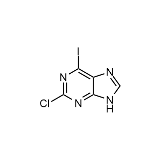 2-Chloro-6-iodo-9H-purine Structure