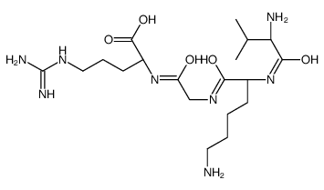 (2S)-2-[[2-[[(2S)-6-amino-2-[[(2S)-2-amino-3-methylbutanoyl]amino]hexanoyl]amino]acetyl]amino]-5-(diaminomethylideneamino)pentanoic acid Structure