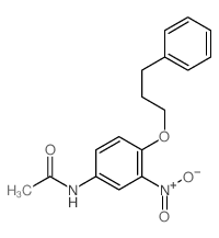 N-[3-nitro-4-(3-phenylpropoxy)phenyl]acetamide structure