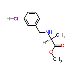 (S)-2-(苄氨基)丙酸甲酯盐酸盐结构式