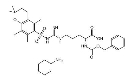 Nα-Z-Nomega-(2,2,5,7,8-五甲基苯并吡喃-6-磺酰基)-D-精氨酸环己基铵盐结构式