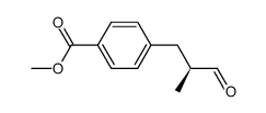 Benzoic acid, 4-(2-methyl-3-oxopropyl)-, methyl ester, (S)- (9CI)结构式