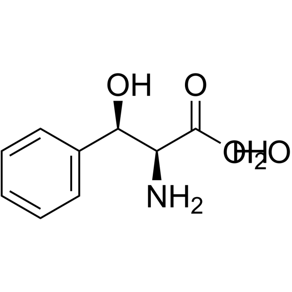DL-3-苯基丝氨酸 水合物结构式