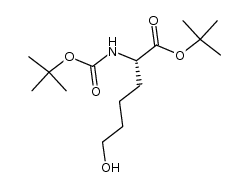 (S)-(-)-tert-butyl-2-[(tert-butoxycarbonyl)amino]-6-hydroxyhexanoate Structure