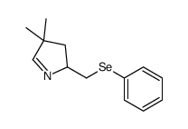 4,4-dimethyl-2-(phenylselanylmethyl)-2,3-dihydropyrrole结构式