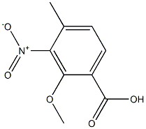 2-Methoxy-4-methyl-3-nitro-benzoic acid结构式