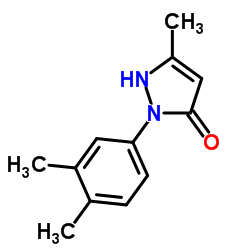 1-(3,4-二甲苯基)-3-甲基-5-吡唑啉酮结构式