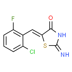 5-(2-chloro-6-fluorobenzylidene)-2-imino-1,3-thiazolidin-4-one Structure