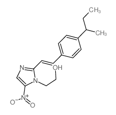 1H-Imidazole-1-ethanol,2-[2-[4-(1-methylpropyl)phenyl]ethenyl]-5-nitro-结构式