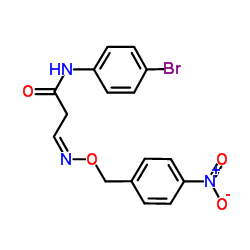(3Z)-N-(4-Bromophenyl)-3-{[(4-nitrobenzyl)oxy]imino}propanamide结构式