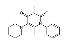 3,6-dimethyl-1-phenyl-5-piperidin-1-ylpyrimidine-2,4-dione结构式