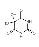 2,4,6(1H,3H,5H)-Pyrimidinetrione,5,5-dihydroxy- Structure