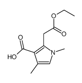 2-(2-乙氧基-2-氧代乙基)-1,4-二甲基-1H-吡咯-3-羧酸结构式