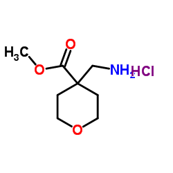 Methyl 4-(aminomethyl)tetrahydro-2H-pyran-4-carboxylate hydrochloride Structure