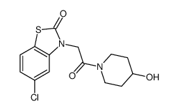 5-chloro-3-[2-(4-hydroxypiperidin-1-yl)-2-oxoethyl]-1,3-benzothiazol-2-one Structure