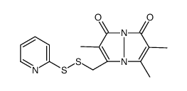 2,3,6-三甲基-5-[(2-吡啶基二硫代)甲基]-1H,7H-吡唑并[1,2-a]吡唑-1,7-二酮结构式