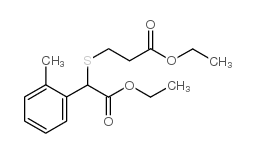 3-(2-乙氧基-2-氧代-1-邻甲苯基乙基硫代)丙酸乙酯结构式