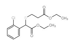 3-(1-(2-氯苯基)-2-乙氧基-2-氧乙基硫代)丙酸乙酯结构式