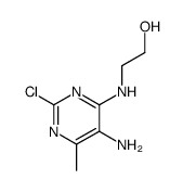2-(5-amino-2-chloro-6-methyl-pyrimidin-4-ylamino)-ethanol Structure