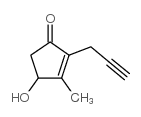 2-炔丙基-3-甲基-4-羟基-2-环戊烯-1-酮结构式