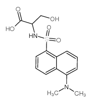 N-丹磺酰基-DL-丝氨酸环己基铵盐结构式