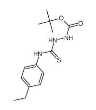 tert-butyl 2-((4-ethylphenyl)carbamothioyl)hydrazine-1-carboxylate Structure